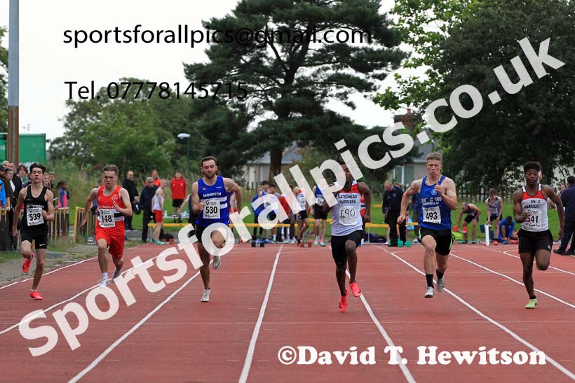 100 metres, 2023 NEGP 5 Monkton, Wed, July 26th. Photo: David T. Hewitson/Sports for All Pics
